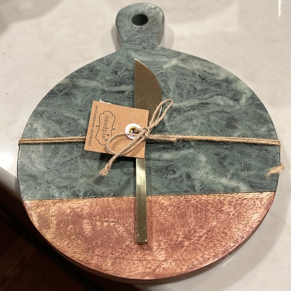 Mud Pie Wood Marble And Wood Board Set/NWT - Picture 8 of 8